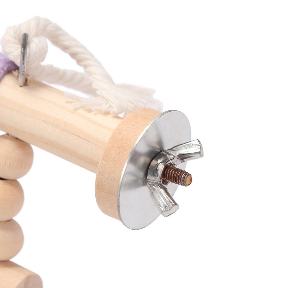 Hanging Parrot Climbing Toy Colorful Wood Bird Perch High-quality Bird Cotton Rope Ladder  Conures