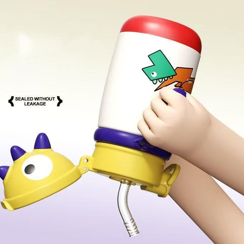 Cartoon Dinosaur Insulated Water Bottle 316 Stainless Steel Thermos Bottle For Kids Travel Or To School Keep Water Hot/Cold