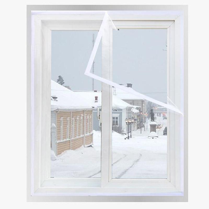 Free Cut Winter Window Seal Film Self Adhesive Thermal Insulation Film DIY Wind Guard Protective Films