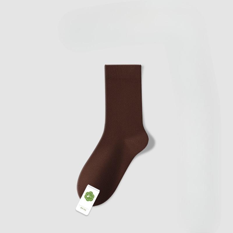 Female Spring and Autumn Pure Cotton Deodorant Boneless Moon Son Tube Stack Socks