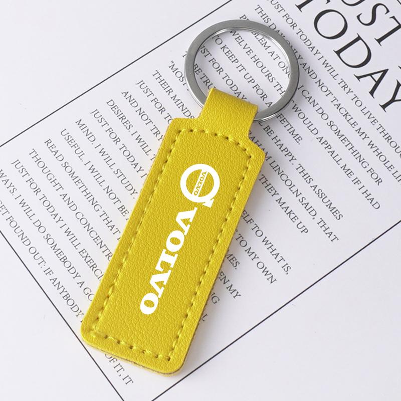 Ahfby6 Fashion Car Keychain Leather Key Chain Keyring Pendant For Volvo EX90 V60 V40 XC90 S60 XC60 V50 V70 S90 XC40 S80 V90 EX30