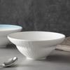 Creative Home Large Soup Bowl, Instant Noodle Bowl, Salad Bowl, High-End Large Soup Bowl, Internet Red White Stone Pattern Ceramic Tableware