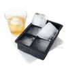Set of 2 Silicone Ice Trays, Large, 4.5cm Diameter, 6-Cup Square Ice Cubes, Perfect for Drinks, Beer, Whiskey, Brandy, Tea, Juice, Milk, Ice Cream, Sn