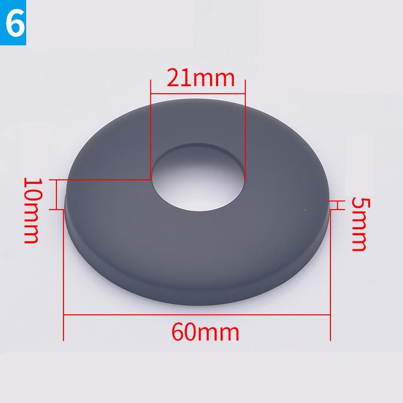 2PCS Black Stainless Steel Water Pipe Wall Covers Shower Chrome Finish Faucet Decorative Cover Kitchen Bathroom Accessories