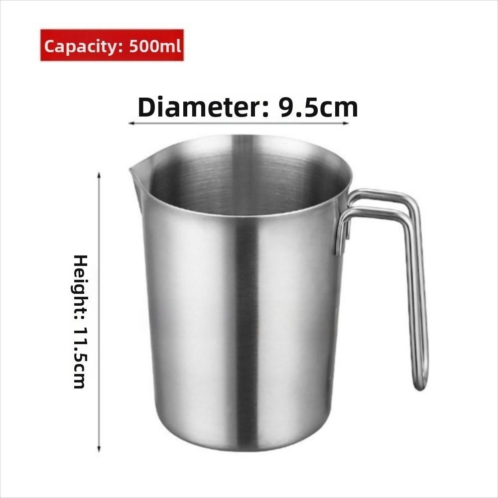 304 Stainless Steel Measuring Cups Thickened Liquid Pull Flower Cup Baking Supply 500ml