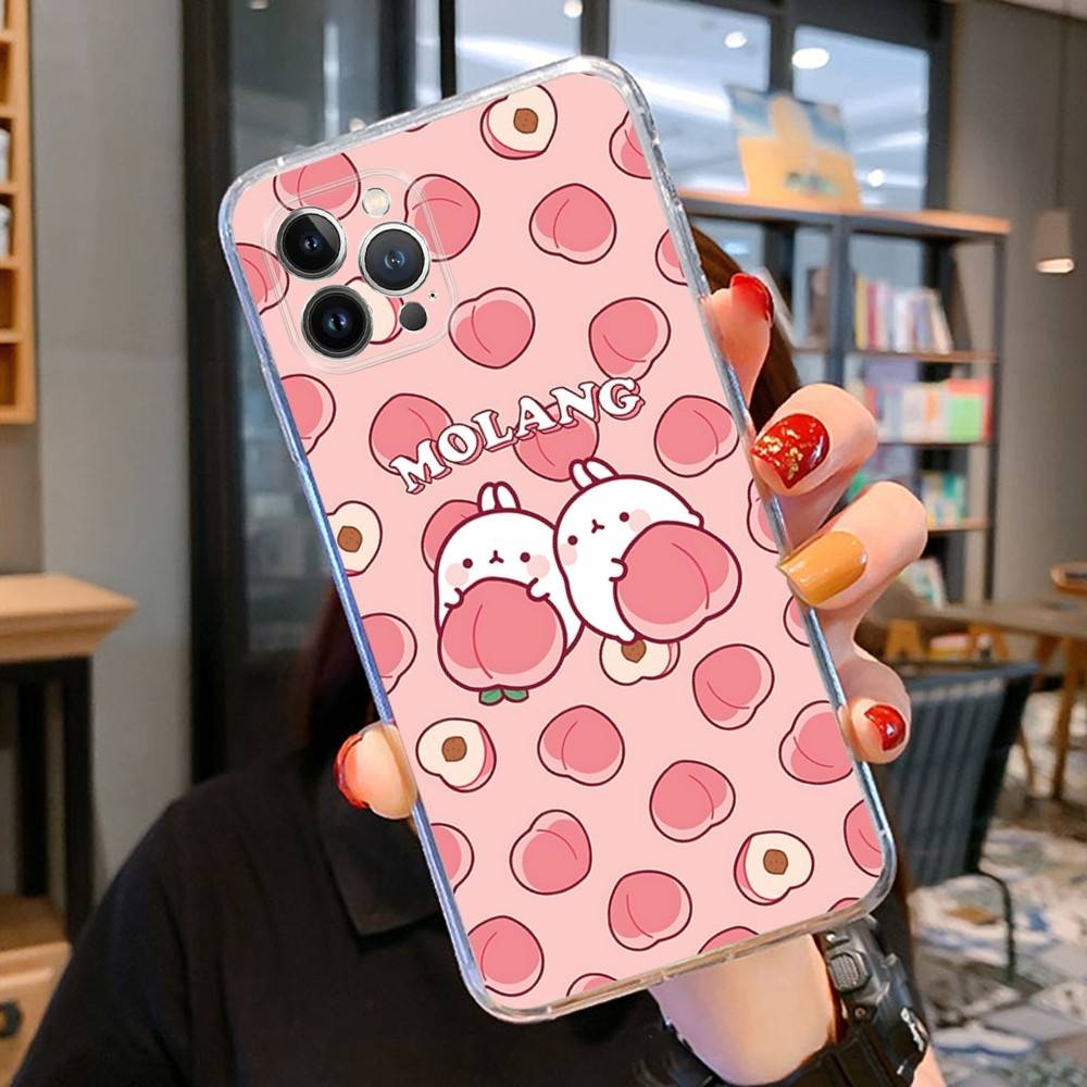 Cute Cartoon M-MolangS Transparent Soft Phone Case For IPhone 15 12 14 16 17 13 Plus 11 Pro Max 13 Pro