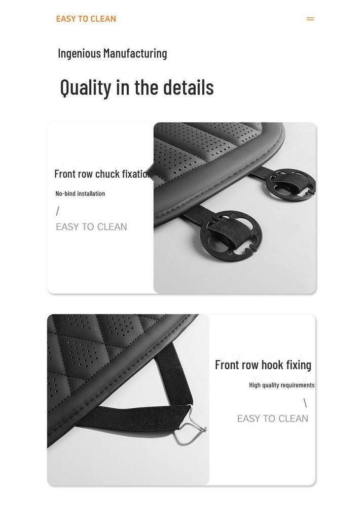 All-Season Leather Car Seat Cushion for Sedans, SUVs, Trucks, MPVs, Vans, Home & Office Seats