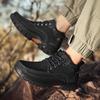 Men's High-Top Winter Snow Boots - Genuine Leather with Thick Rubber Sole for Warmth