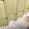 1Pc Rod Pocket Half Short Curtain with Tassels for Cafe Windows and Doors Home Interior Decorative Window Drapes