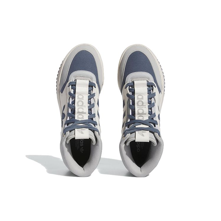 Adidas Originals Drop Step IX Xl Non-Slip Wear-Resistant High-Top Skate Shoes Women Sneakers Gray Blue IF2685