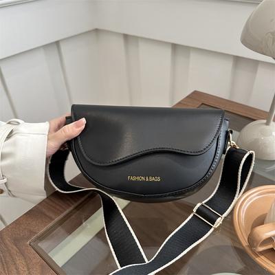 Mode Breite Schultergurt Einzelne Schulter Messenger Bag Retro Temperament Satteltasche Frühen Frühling Frauen