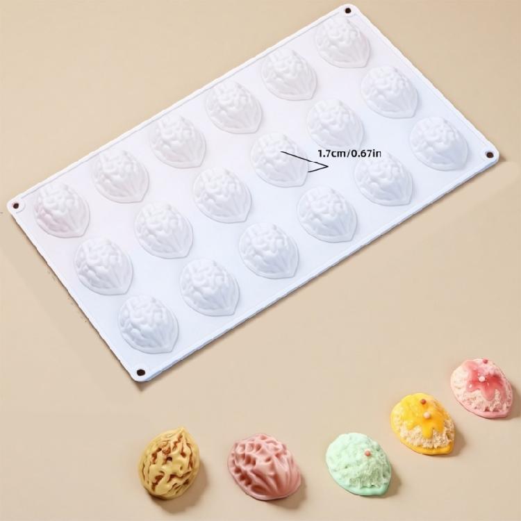 18 Slot Walnuts Silicones Mould Baking Accessories For Homemaking Dessert And Family Gathering Party Sweet Making Supply
