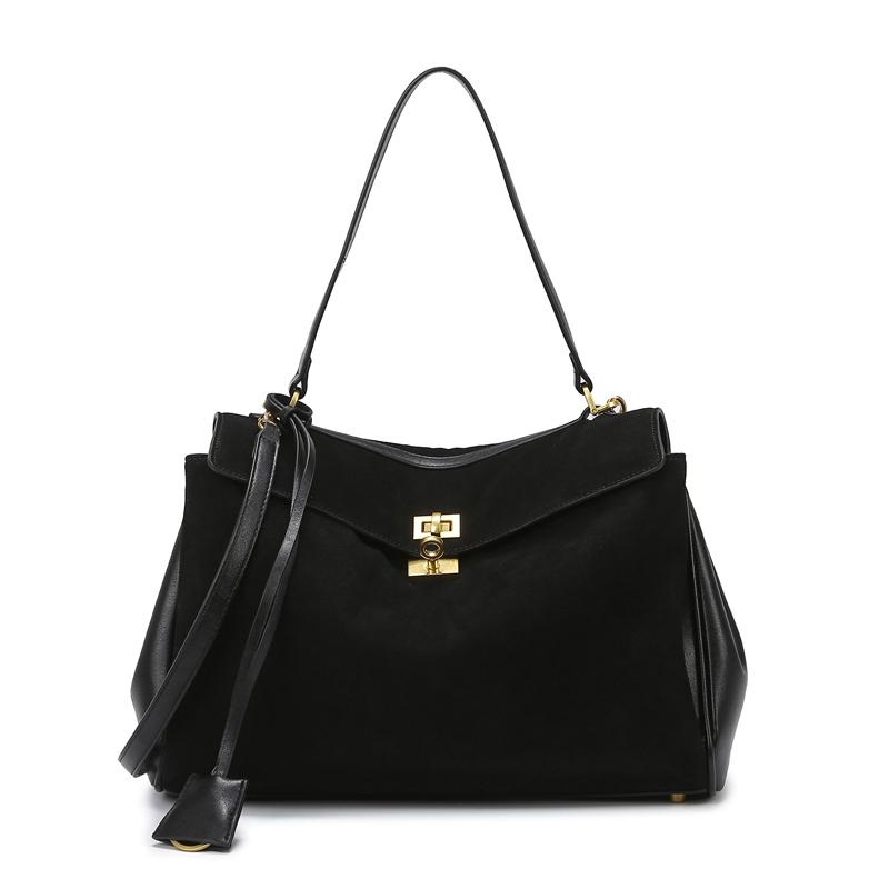 New Rodeo Frosted Leather Tote Bag Women's Fashi Large Capacity Commuter Single Shoulder Bag Luxury Feel
