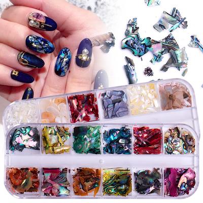 Japanische Ultradünne Symphonie Nail Art Muschelstück Schmuck Natürlich Vielseitiges Abalone-Stück Nagelzubehör