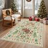 Fresh and Clean Christmas Pattern Anti-slip Carpet for Living Room, Bedroom Side Floor Mat and Home Decoration