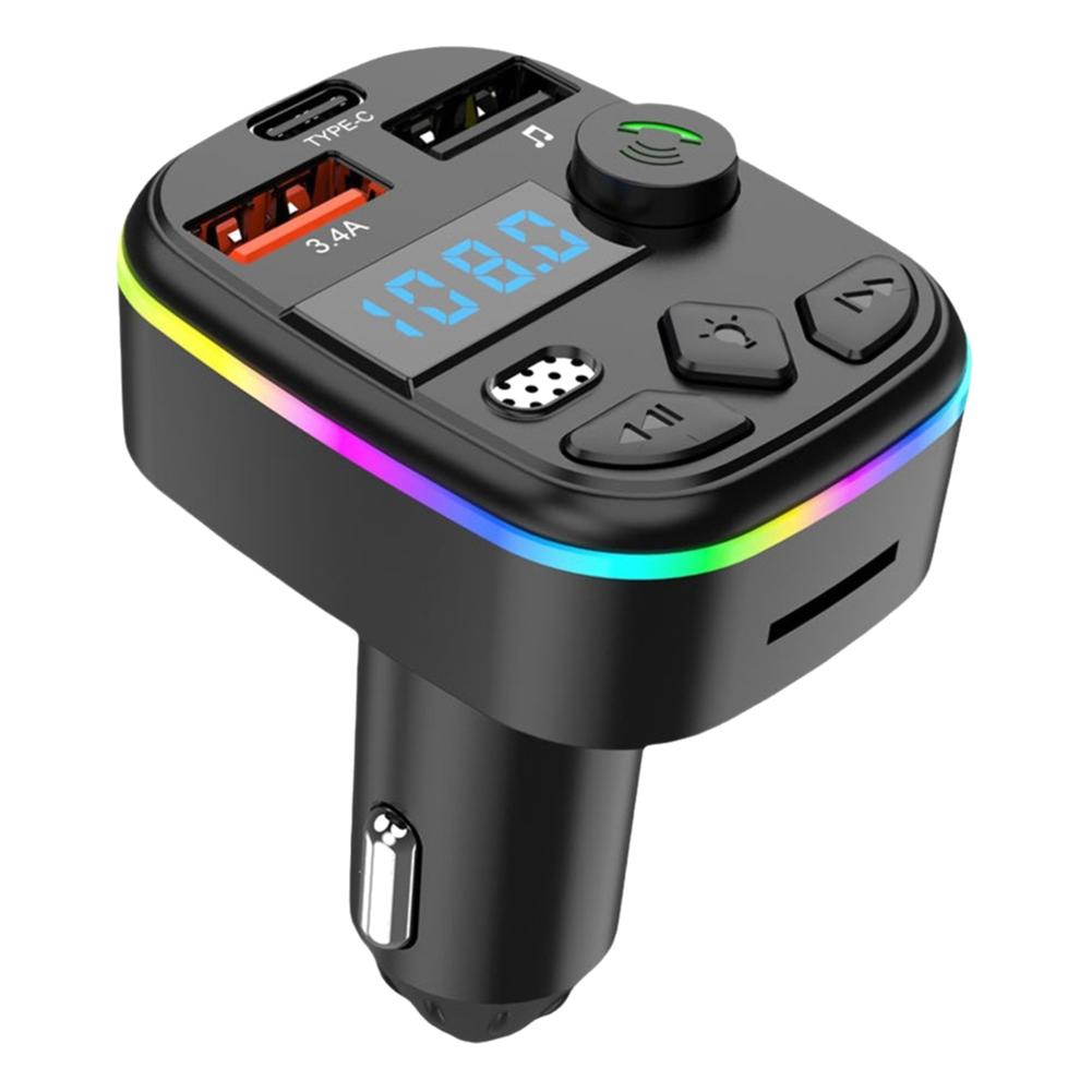 Cell Phone Charger Bluetooth-Compatible Support TF Card U Disk Hands Free Wireless Car Kit Car FM Transmitter MP3 Player Adapter