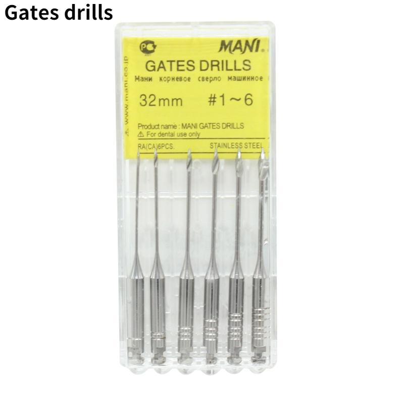 6pcs/pack 1-6# Dental Endodontic Drill Gates Reamers Rotary Paste Carriers 32mm/28mm Engine Use Stainless Steel  Files