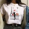Maycaur Women Casual Short Sleeves T-shirt Harajuku Sexy Women Print T Shirt Fashion Korean Trendy White Tops Female Tshirts