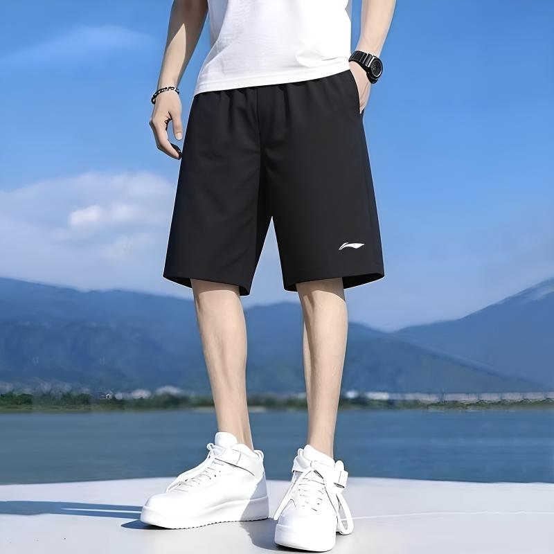 Li-Ning Casual Versatile Soft Comfortable Sports Shorts Men shorts Black AKSW685-1