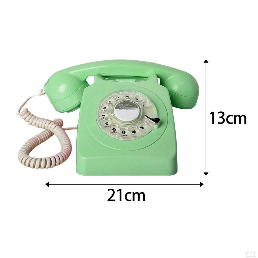 Vintage Rotary Dial Phone Corded Telephone Old Fashion Retro Landline
