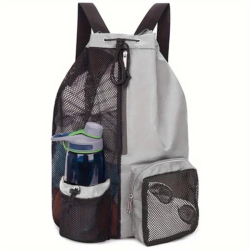 Swimming Bag Mesh Drawstring Backpack With Wet Bag Beach Backpack Gym Backpack