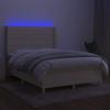 VidaXL Sommier à Lattes de Lit avec Matelas et LED, Lit Rembourré, Lit Double, Lit Adulte de Chambre à Coucher Intérieur, 3138394