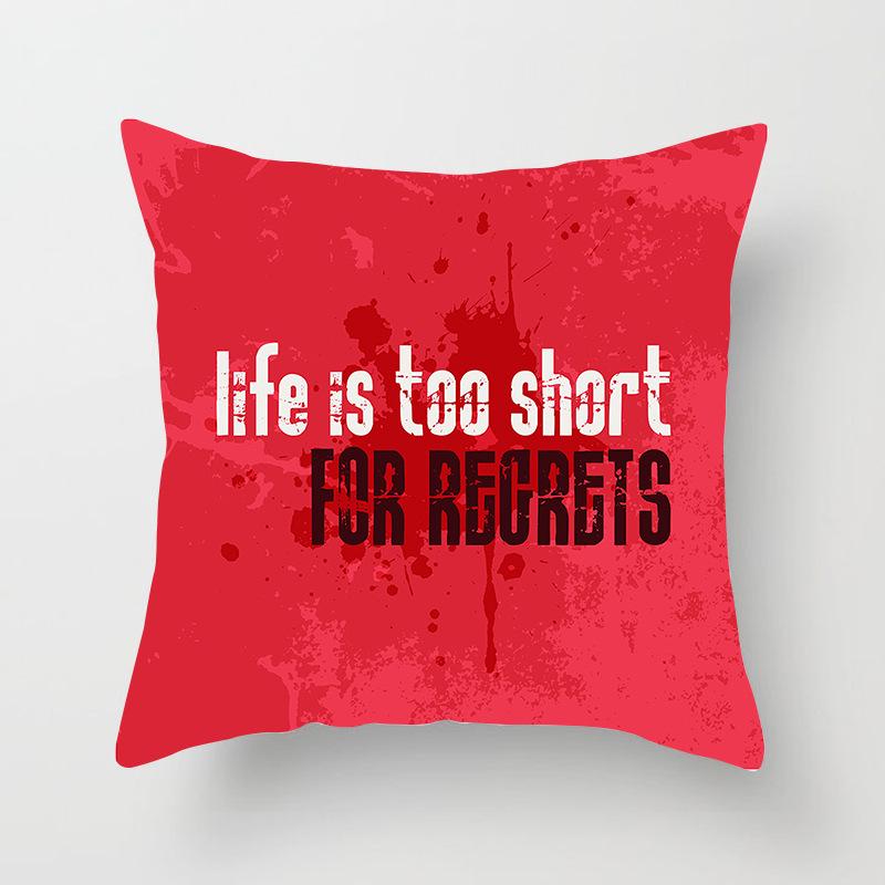 Nordic Black Letter Pillow Cushion Cover Living Room Sofa Car Pillow Cover Home Furnishings