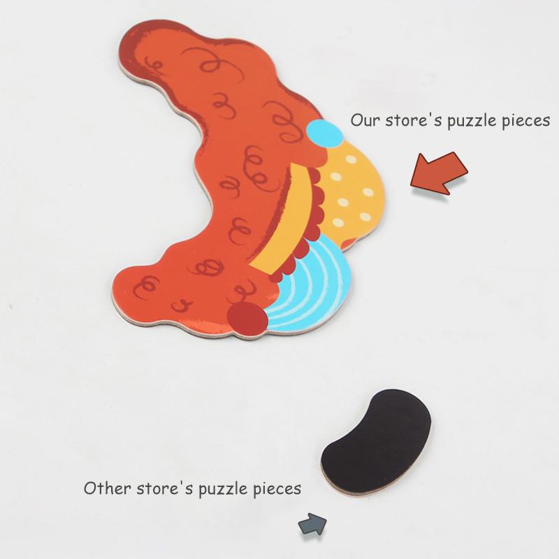 Wooden Jigsaw Magnetic Blocks Puzzle Book Board with Cards Face Change Clothing Change Marine Life Kids 3D Puzzle Toys Gifts