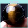 Dark Yellow Asian Rare Tiger Eye Quartz Crystal Healing Sphere 2040mm Natural Gift