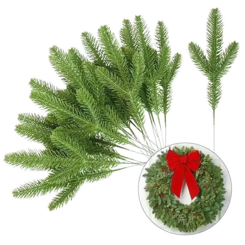 Cross-border Holiday Pine Needle Branches with Red and Green Berries for DIY Christmas Ornaments