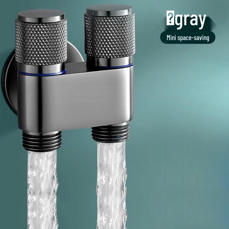 

Угловой трехходовой вентиль для унитаза Licheng с двойным выходом и ручкой-лисичкой