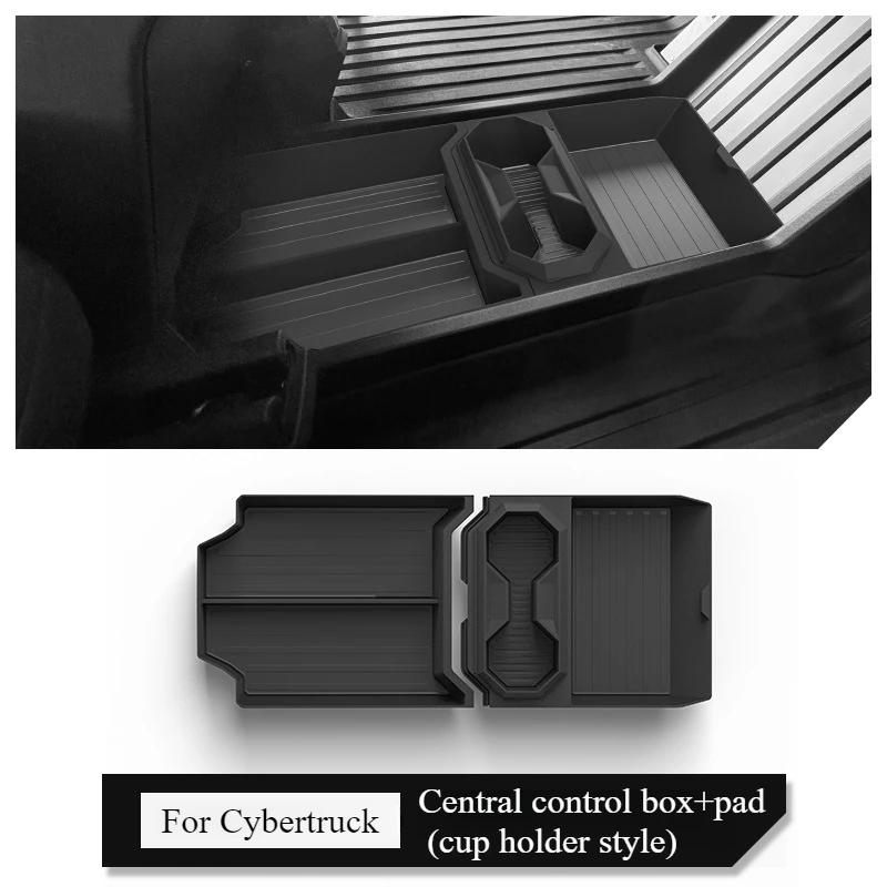 

Central Control Storage Box for Tesla Cybertruck 2025 ABS Center Console Lower Storage Box with Pad Accessories for Cyber Pickup
