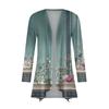 Women's Fashion Casual Vintage Floral Printed Mid-Length Cardigan Jacket
