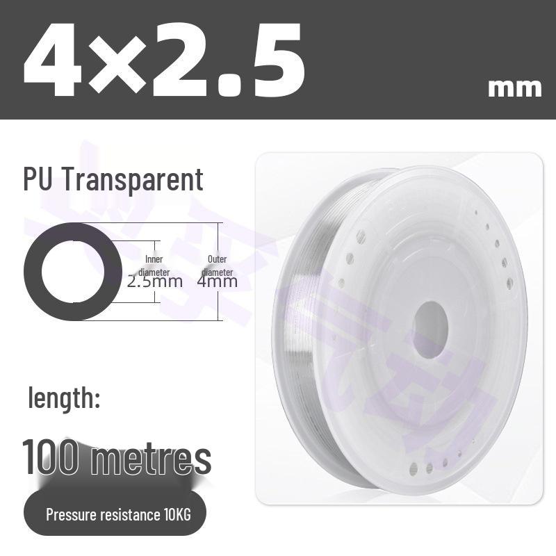 Transparent PU Air Hose for Compressors: Sizes 3-22mm