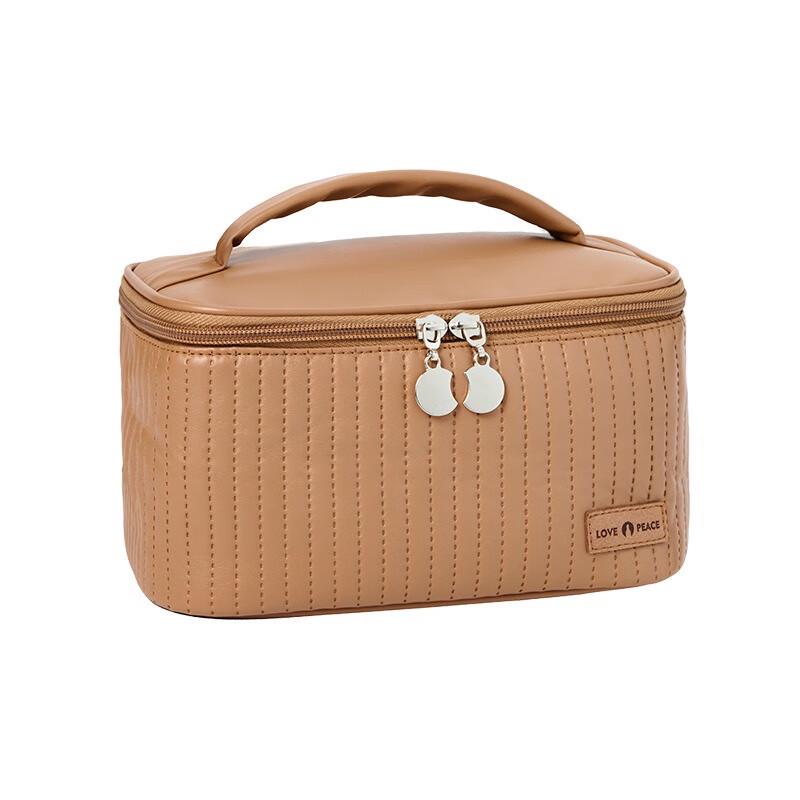 Newcity Wide-Opening PU Cosmetic Travel Bag