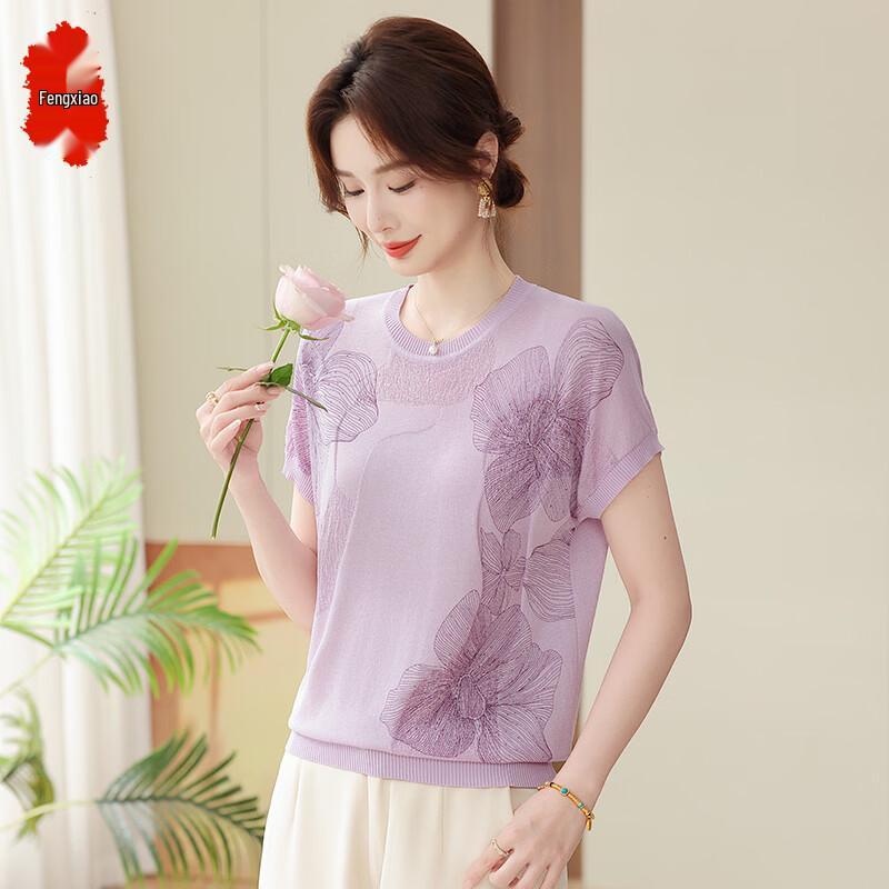 Fengxiao 2026 Women s Summer Short-Sleeve Knit Top 115
