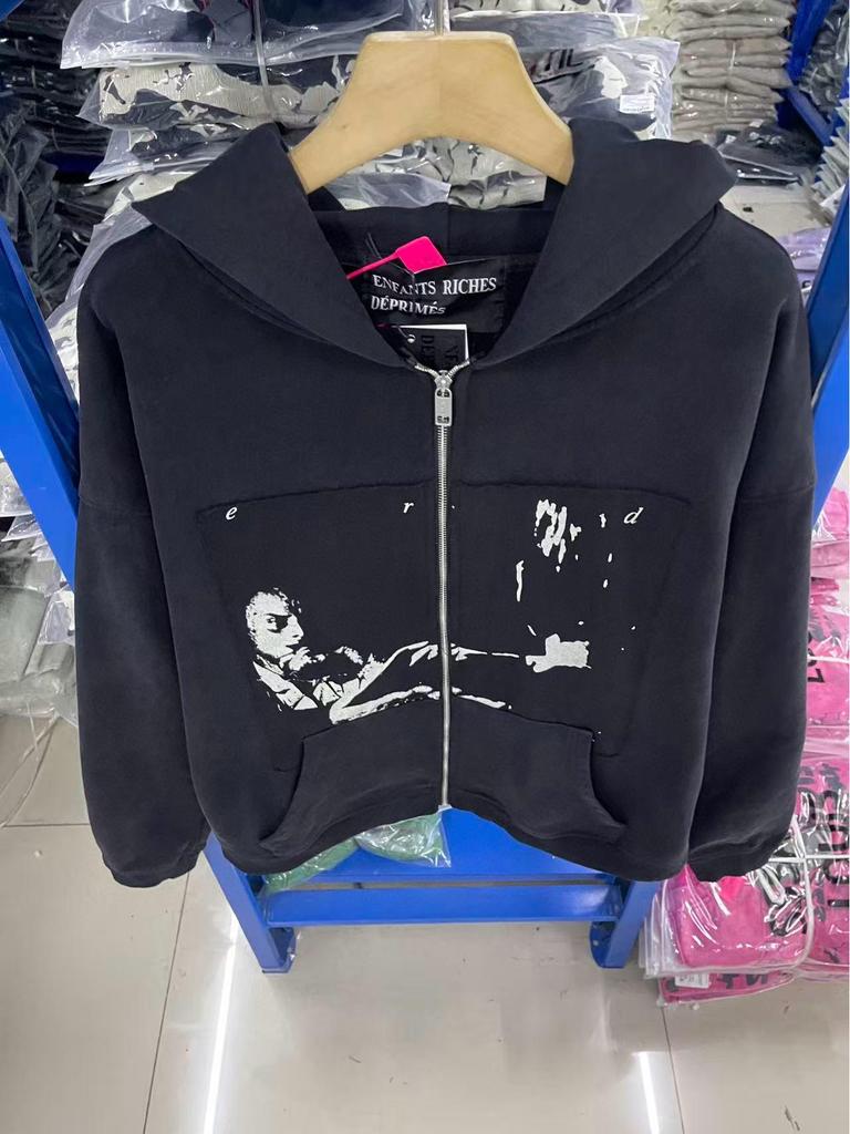 Rich Kids Vintage Poet Print Hoodie - Washed Trendy Style