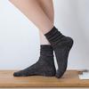 Pure-color Silver-gray Mid-calf Women's Socks, Thin Style, Pile-up Socks, Versatile, Breathable, Sweat-absorbent