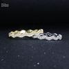 Dibo S925 Sterling Silver Wave Ring: European & American Style, Japanese & Korean Fashion, Women's Personality Trend.
