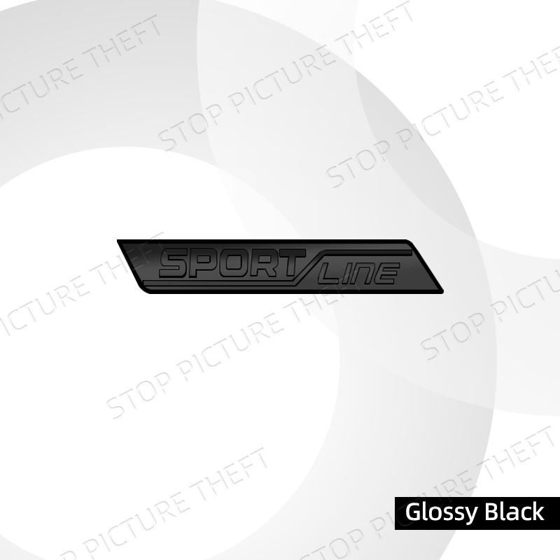AAABV1 Metal Alloy Sport Line Logo Car Grille Badge Trunk Sticker Decoration Emblem For Skoda Fabia Octavia Citigo Rapid Kodiaq Karoq