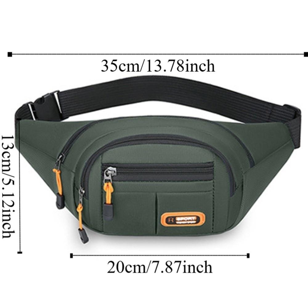 Large Capacity Men Chest Bag Waterproof Sports Walking Bag Zipper Mobile Waist Bag Riding