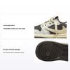 Travis Scott x Air 1 Retro Low OG TD Reverse Mocha Παιδικά Αθλητικά Παπούτσια Καφέ Sail University-Red DO5441-162