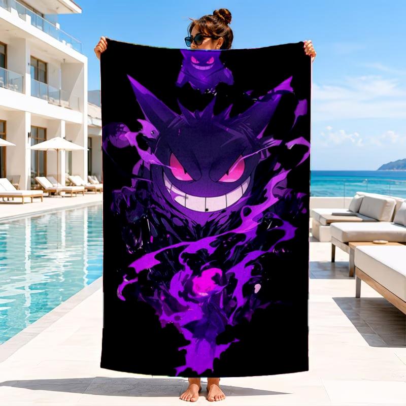 Ghost Haunting Glow Beach Towel, Microfiber Beach Towel, Perfect For Pool, Beach, Travel, Home Decor Beach Party Fan gifts