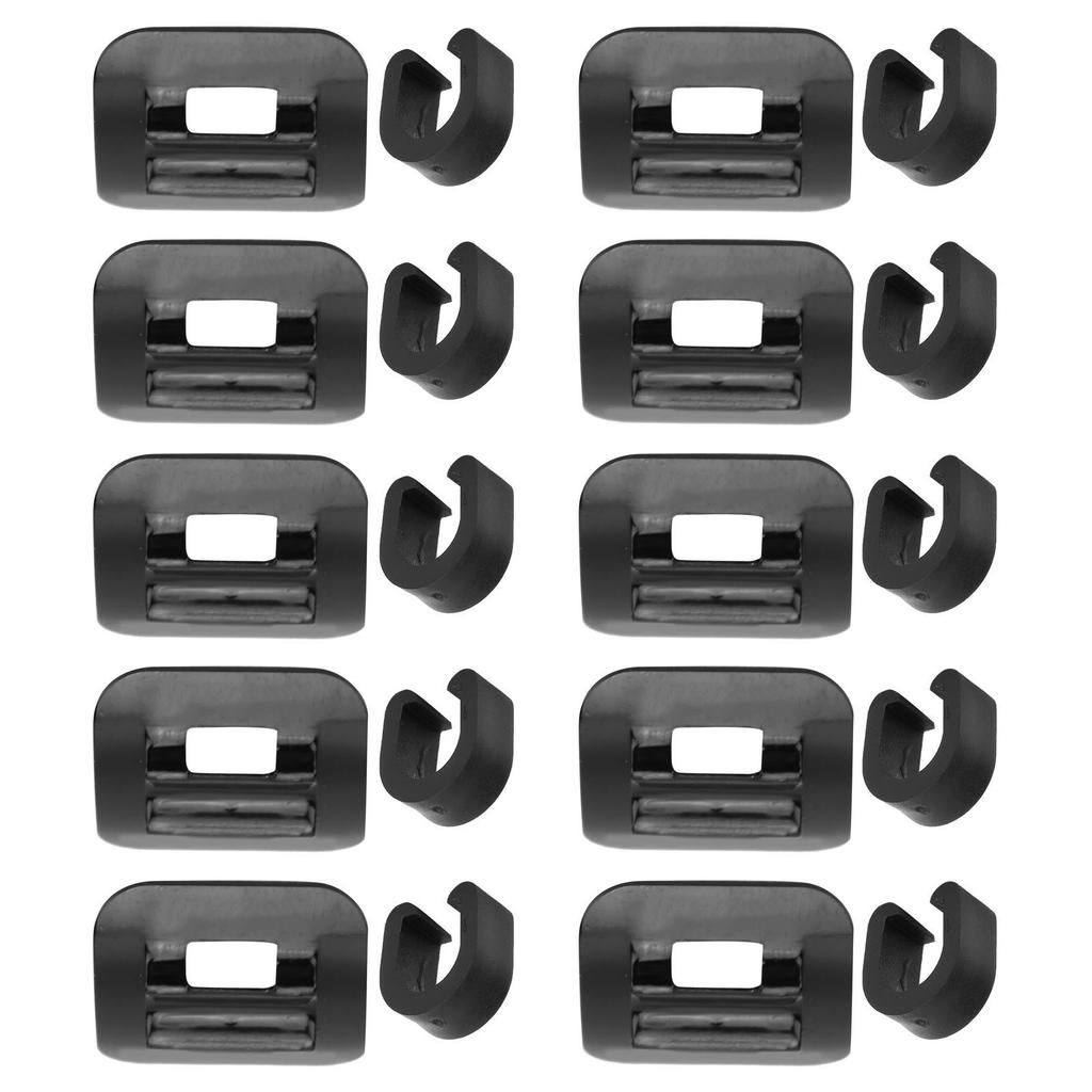 10Set Bike Cable Base Guide Bicycle Brake Cable Line Fixed Base with CClips Buckle