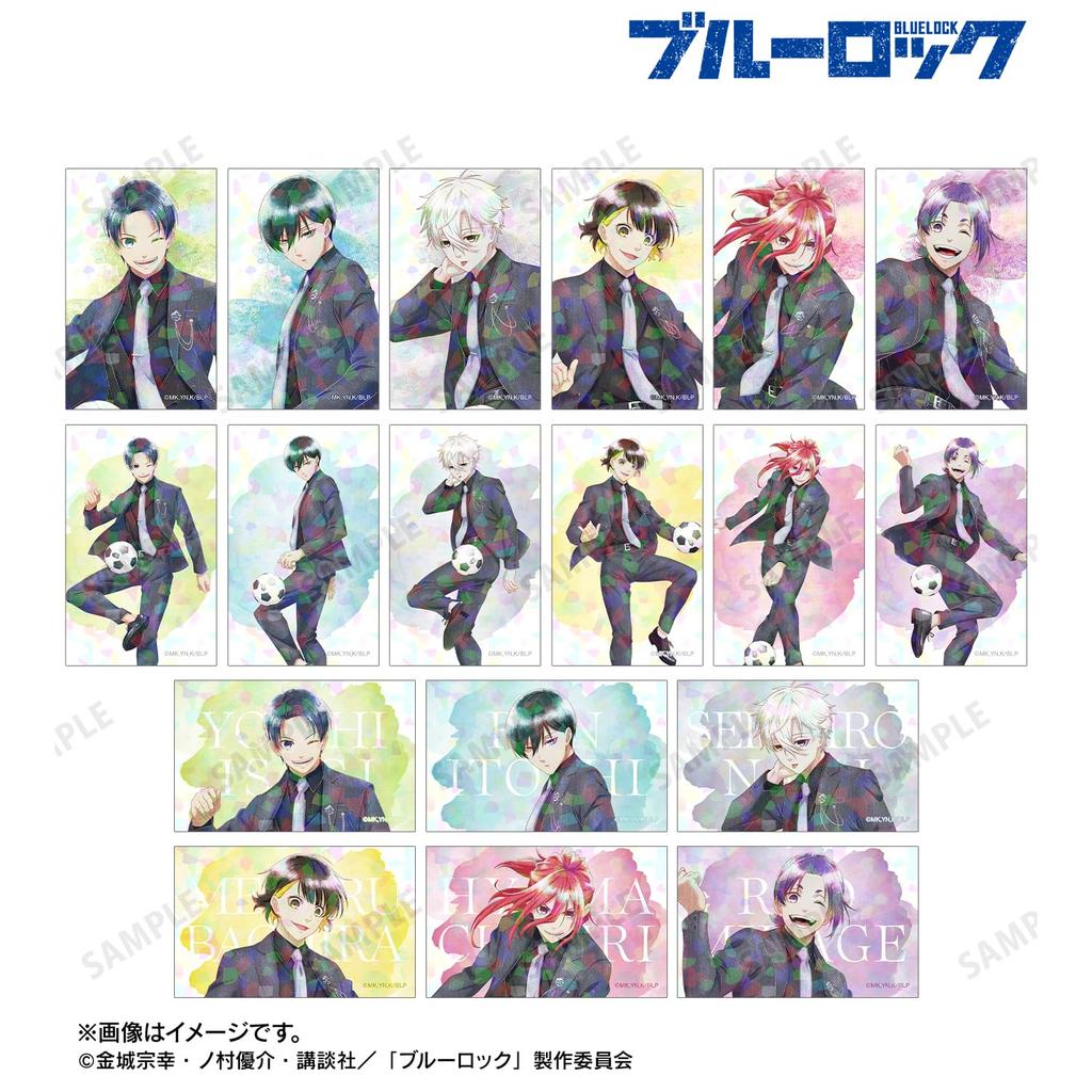 TV anime Original Suit Model Ani Art aqua label Trading Hologram Illustration Cards Box of 18 "Blue Lock" Ver.