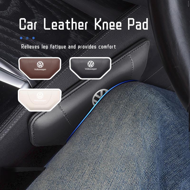 Hub Caps For Volkswagen VW Car Knee Support Cushion Auto Trapeze Leather Anti Fatigue Leg Pad Golf 4 5 6 7 Polo Jetta Sagitar Ma