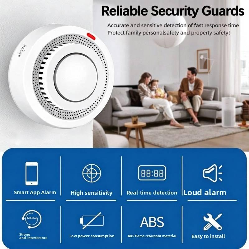 Wifi Smoke Detector With 360 Degree Detection For Home And Commercial Use