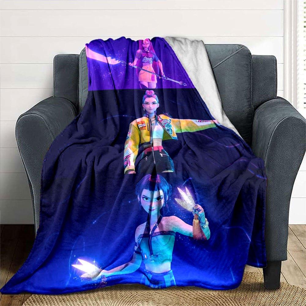 1pc Hunter X Kopo group - Themed Flannel Blanket - Suitable for Bed, Home Decor, Graduation Gifts, Easter, Back to School, ChristmasA98