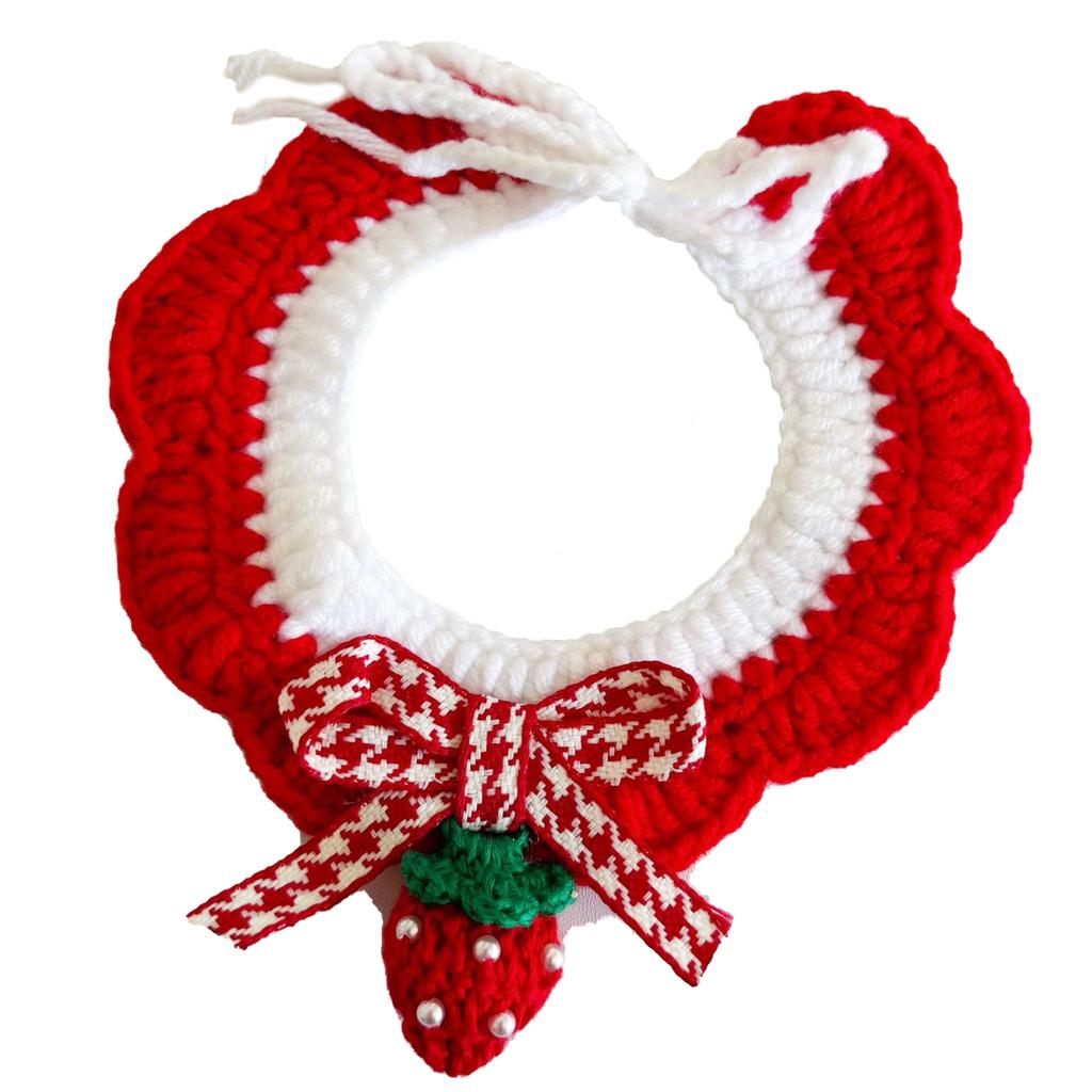 Weihnachtsstimmung, Ritual, Schal, Schal, Katze und Hund Wolle, gewebter Schal, beliebtes Weihnachts-Haustierhalsband