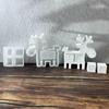 Christmas Silicone Resin Molds Christmas Reindeers Countdowns Calendar Mold Plasters Ornament Mold for Diys Home Decors